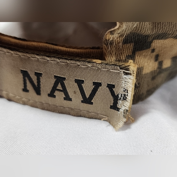 United States Navy Triple Logo Adult Hat Cap Adjustable Hook & Loop Digital Camo - Picture 9 of 12